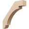 Ekena Millwork 3-inch W x 16-inch D x 16-inch H Aspen Rough Cedar Woodgrain TimberThane Knee Brace, Primed BRCUR03X16X16ASPRCPR - alternate 1
